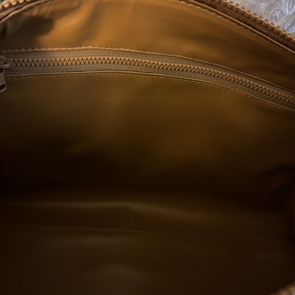 Celine Vintage Beige Macadam Canvas Duffel Duffle Boston Bag - Picture 8 of 9